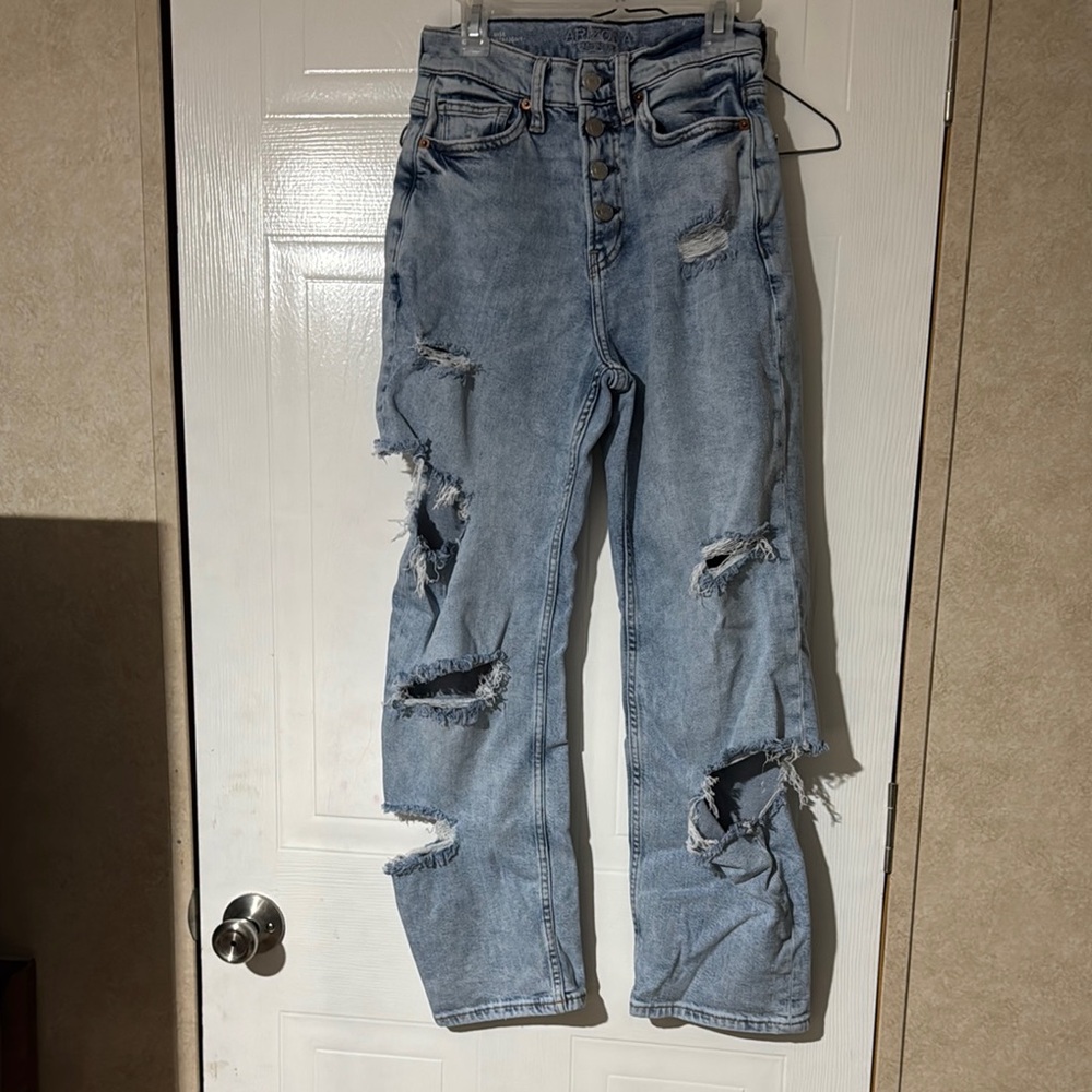 Distressed Light Blue Women's Jeans